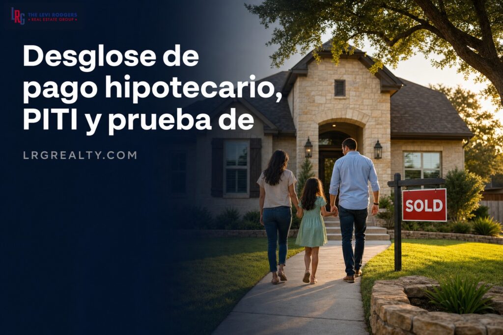 Desglose de pago hipotecario, PITI y prueba de presupuesto