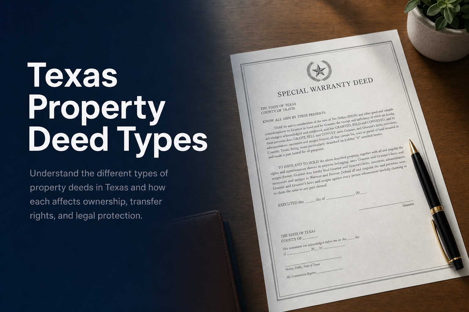 Property Deed Types in Texas: What Each One Means for Buyers, Sellers, and Families